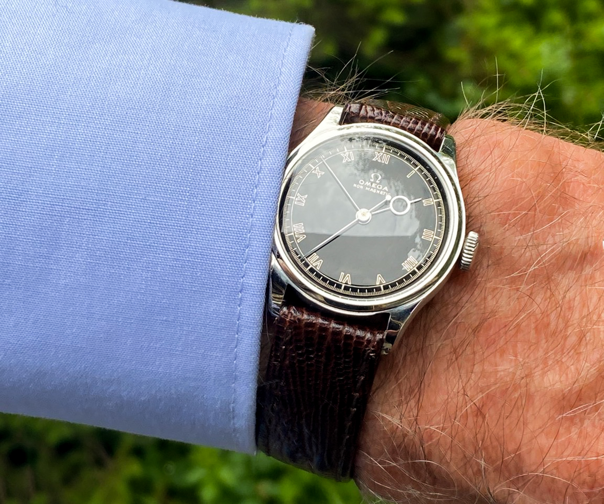 Omega Medicus Stahl 1942 Kal. 23.4 SC Römisch NOS
