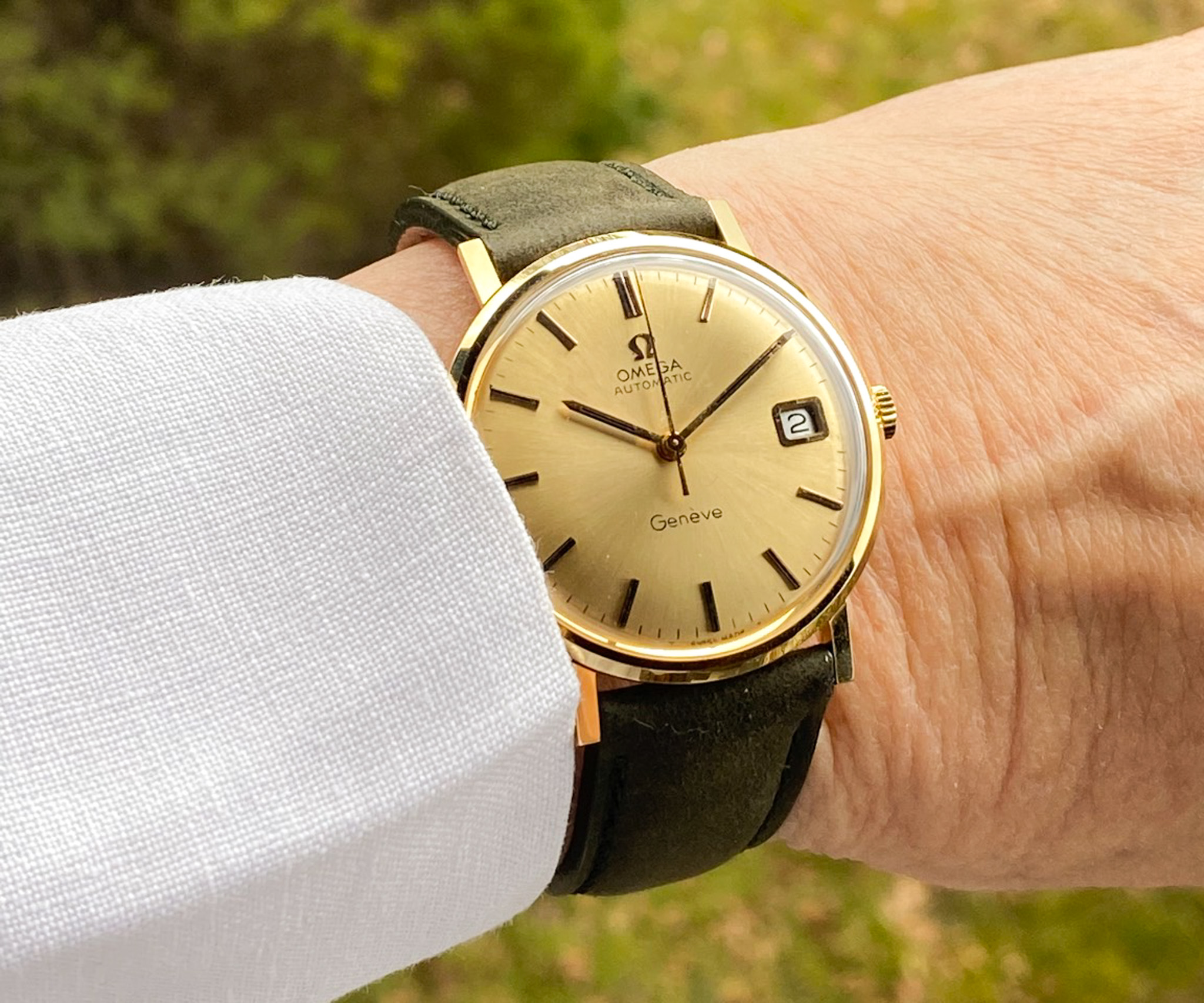 Omega Genève 18K Gold 1970 Automatik Kal. 565