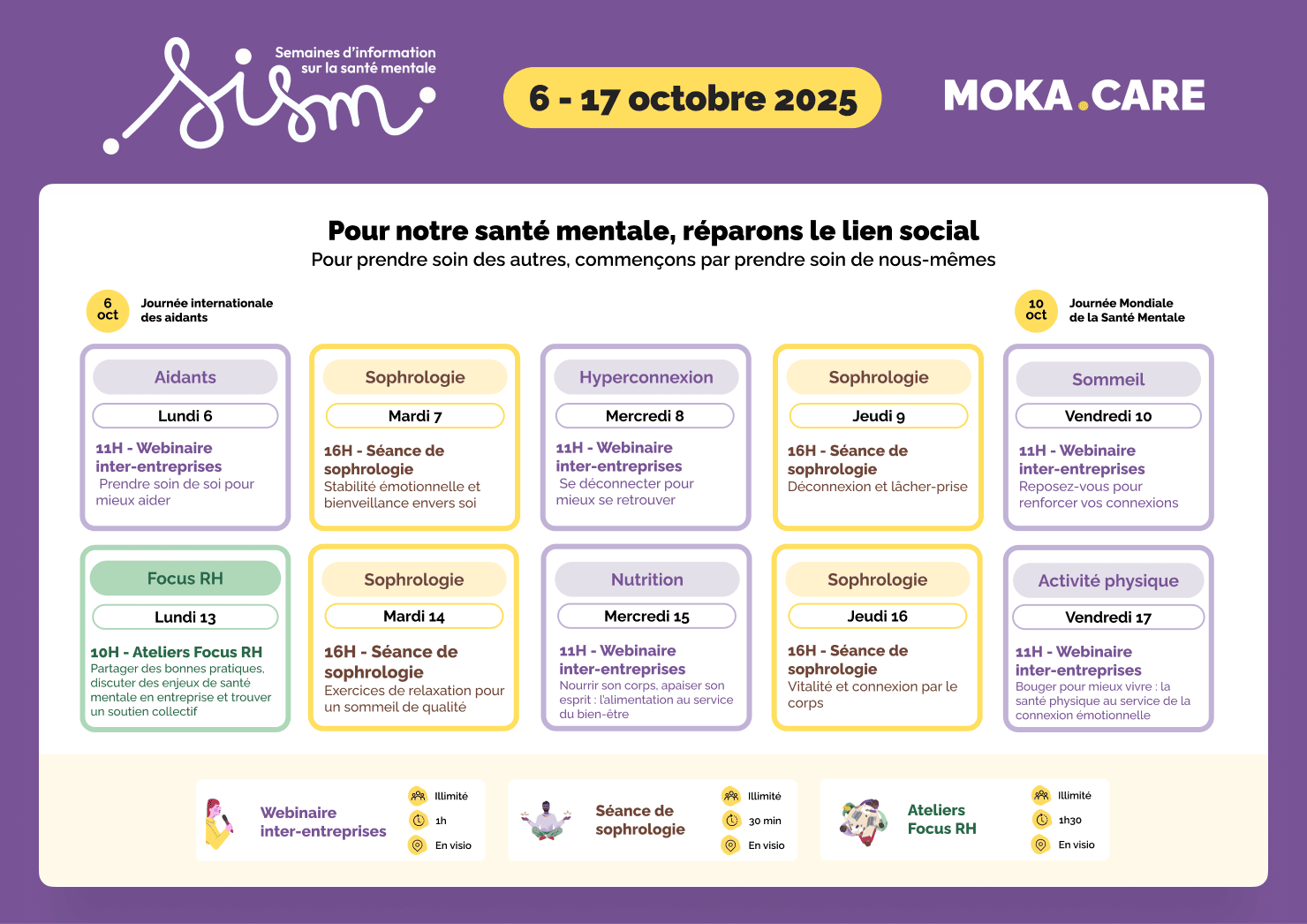 Programme des SISM 2025 par Moka.Care