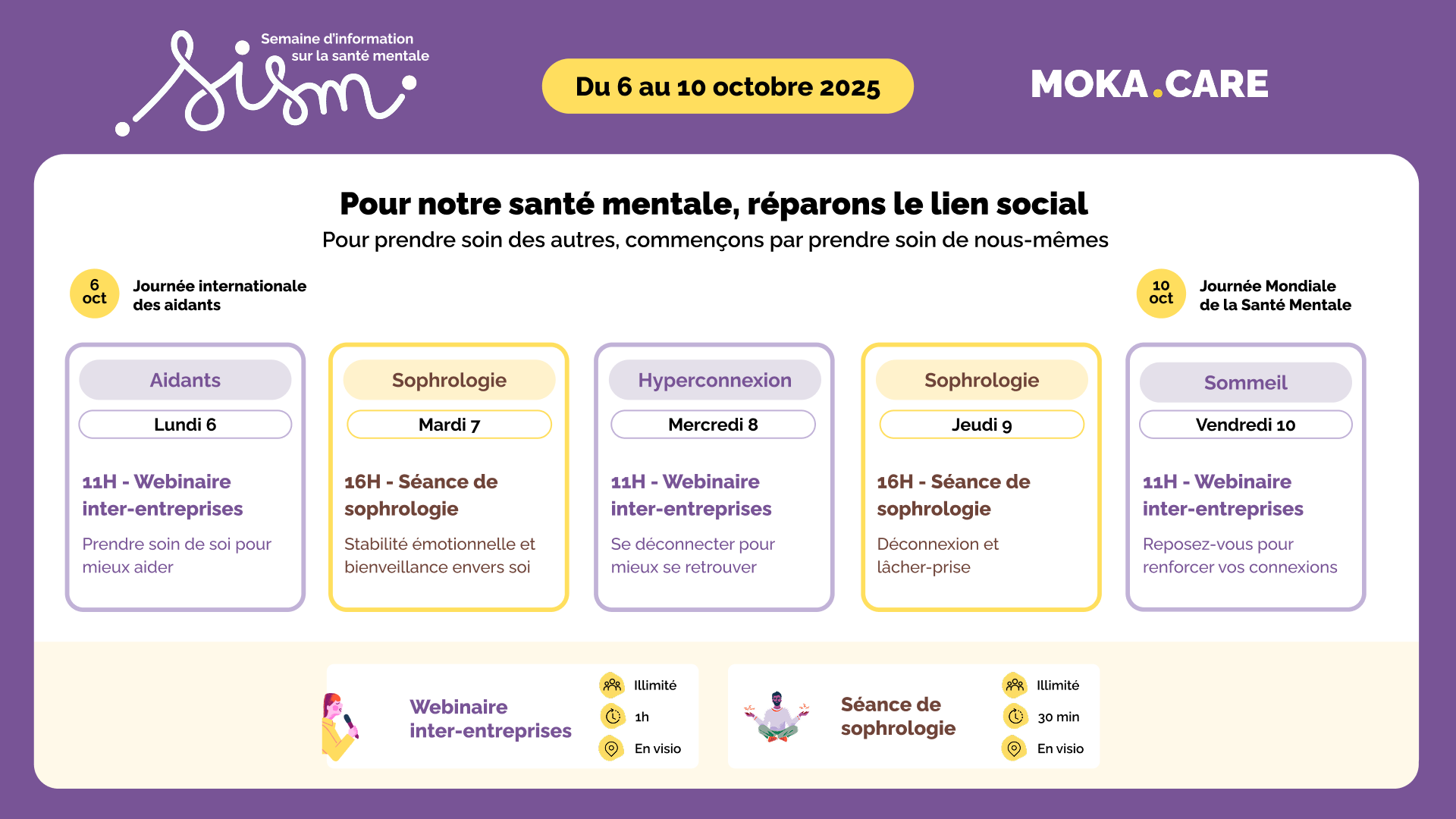 Programme des SISM 2025 par Moka.Care