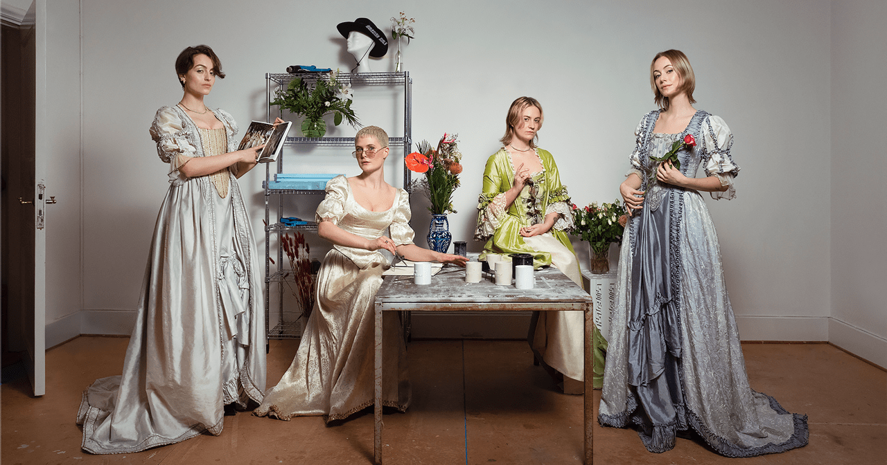 Swedish Girls posing in front of camera