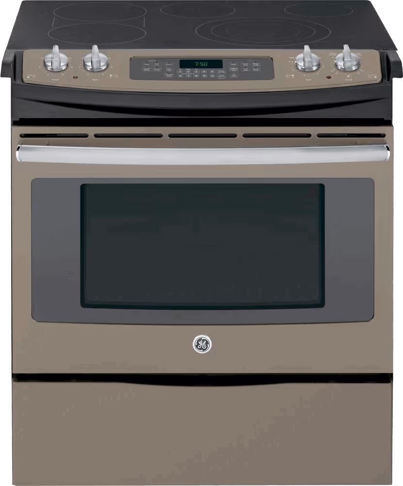 An oven with an electric stove top