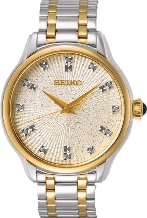 Gold and silver ladies wrist watch