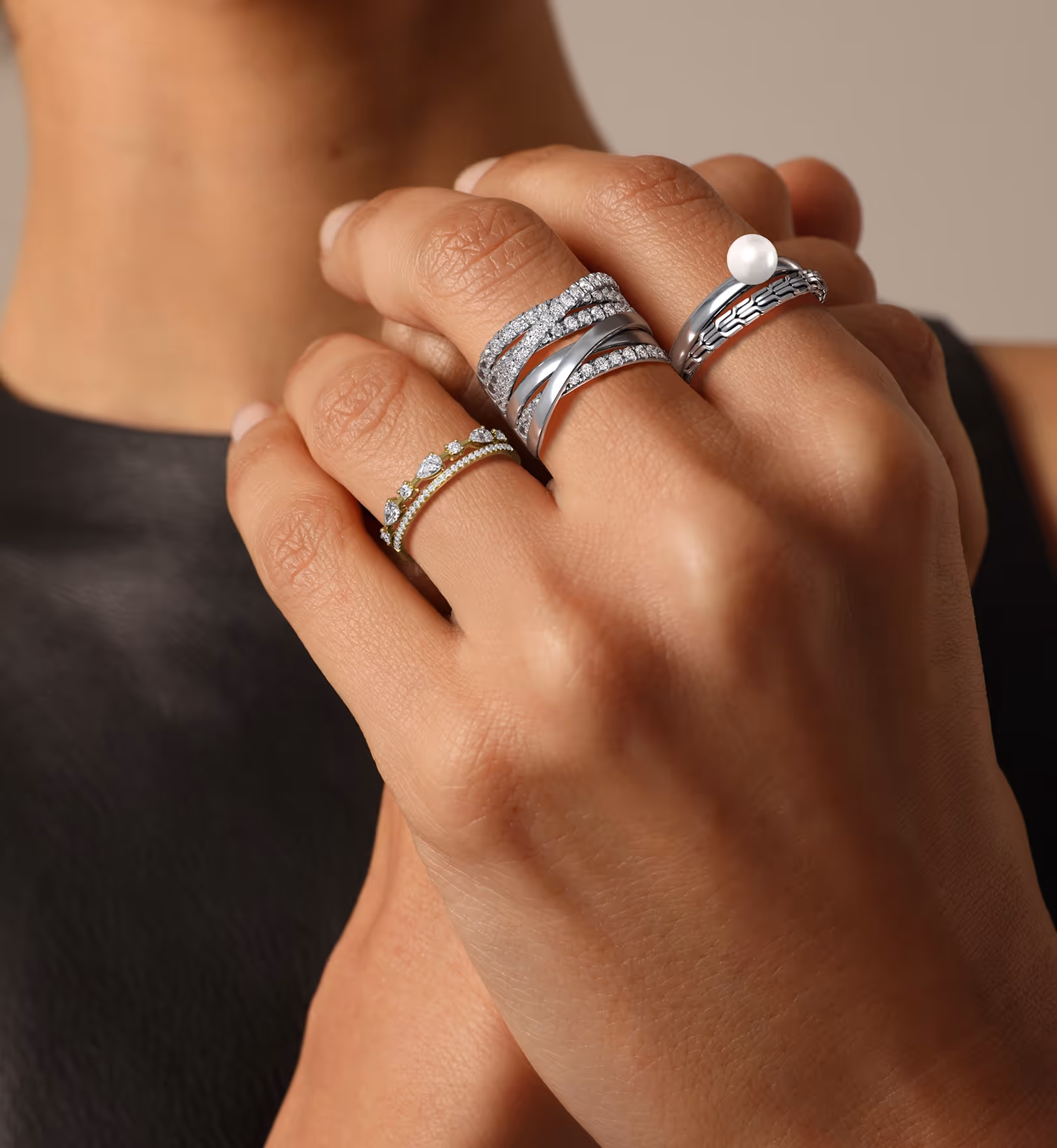 Model wearing an AI Generated 3D Earring