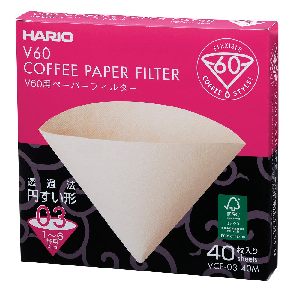 Hario Paper Filter V60 03 Box - "Misarashi" 40 Sheets