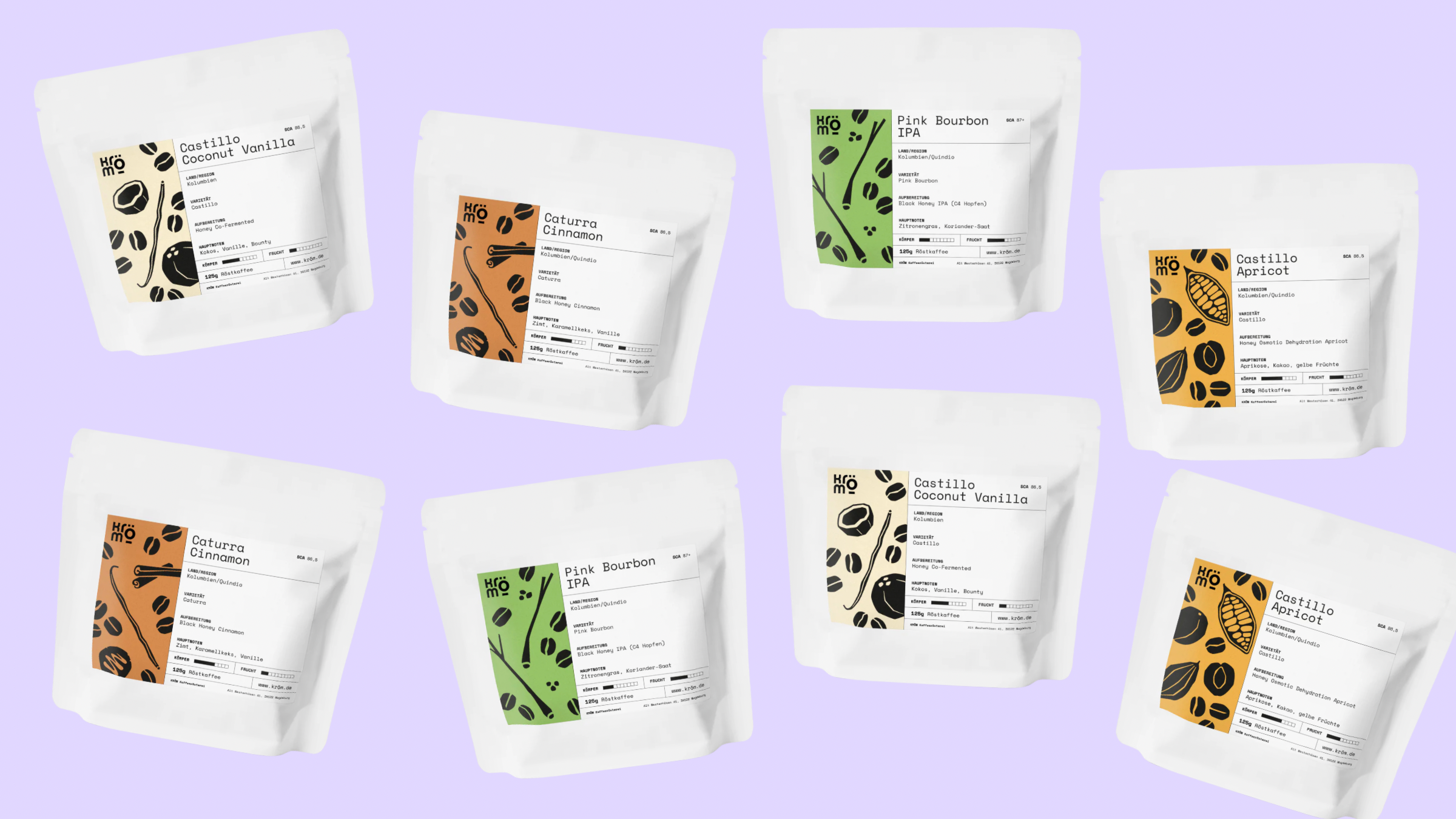 Diverse co-fermentierte Kaffees von KRÖM