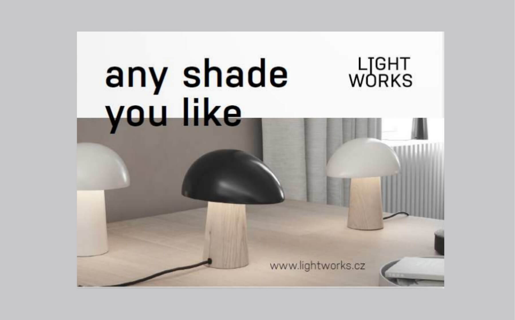 Grafické studio vkontextu design svítidla Lightworks