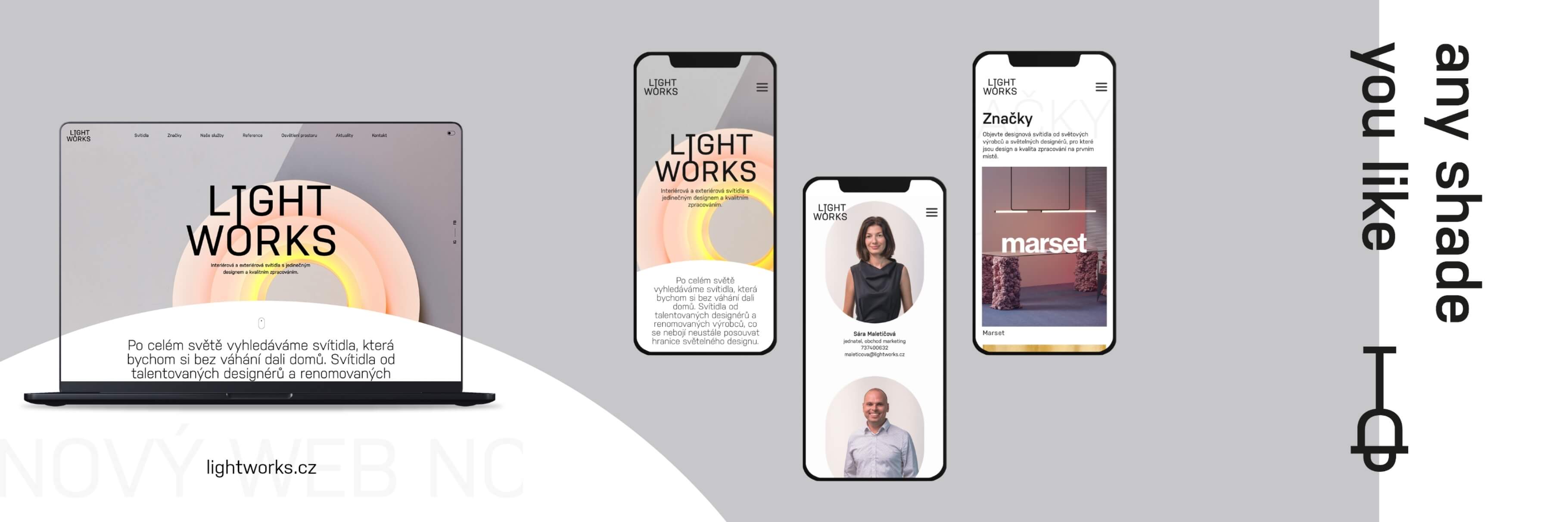 Grafické studio vkontextu design svítidla Lightworks