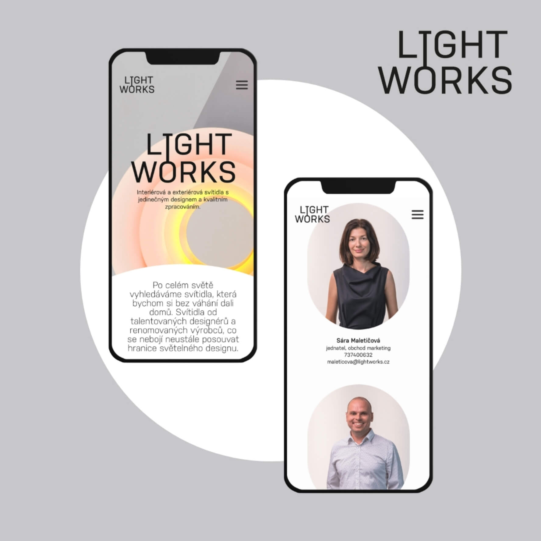 Grafické studio vkontextu design svítidla Lightworks