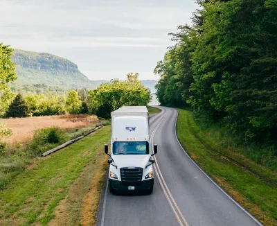 truck approaching on road