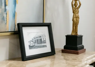 photo of framed sketch of covenant building