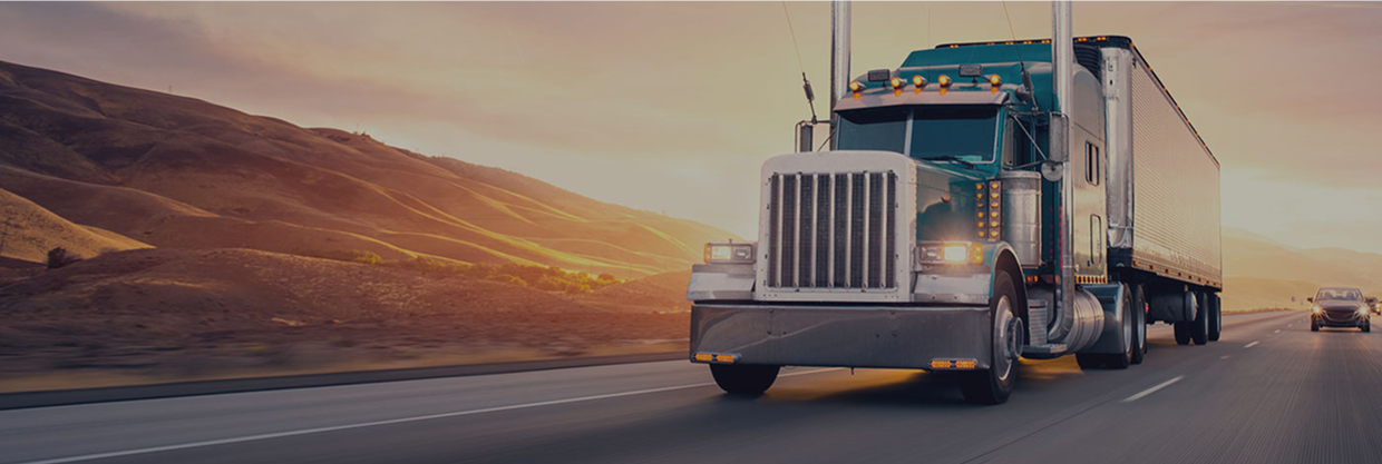 A Sims Transport truck on the highway