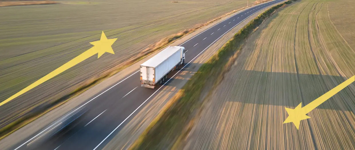 A Star Logistics semi truck moving on the highway