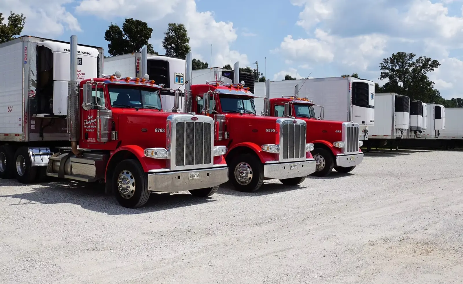 Lew Thompson and Son Trucking refrigerated trailers