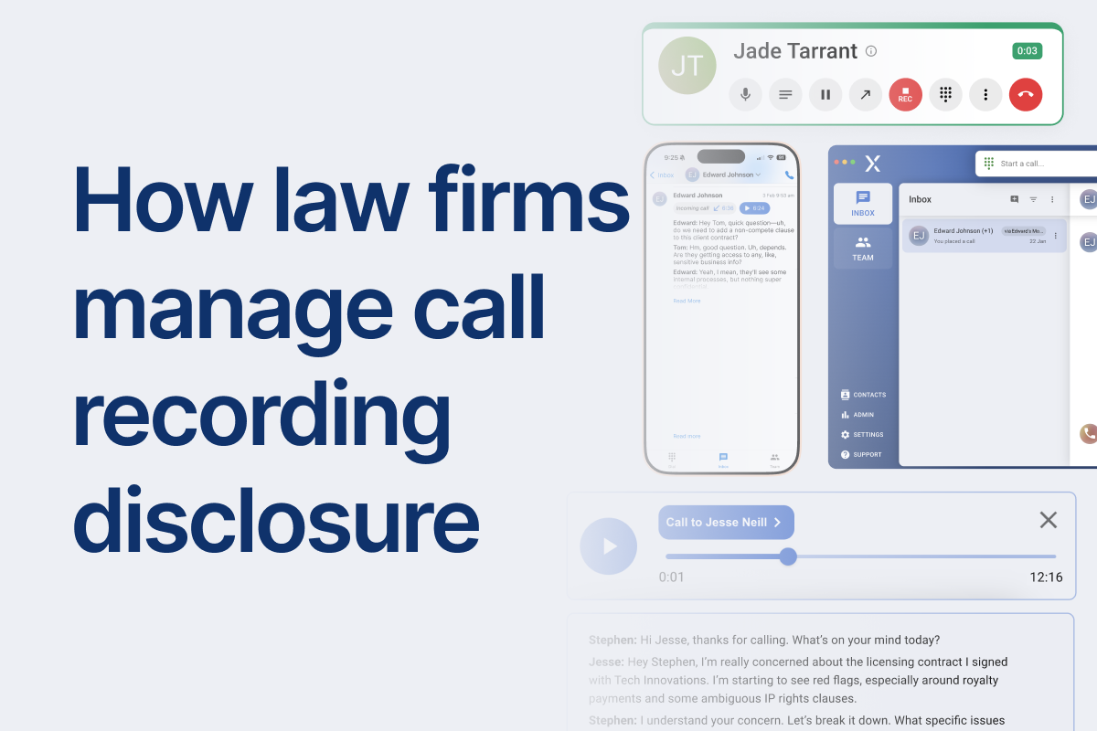 Call recording disclosure: A guide for law firms