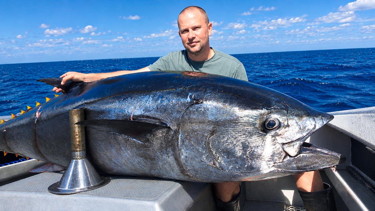 17 hours, four livebaits and one Cape Brett bluefin