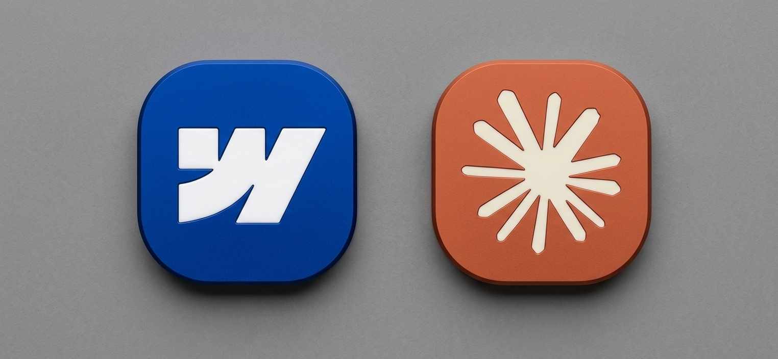 Webflow and Claude logo