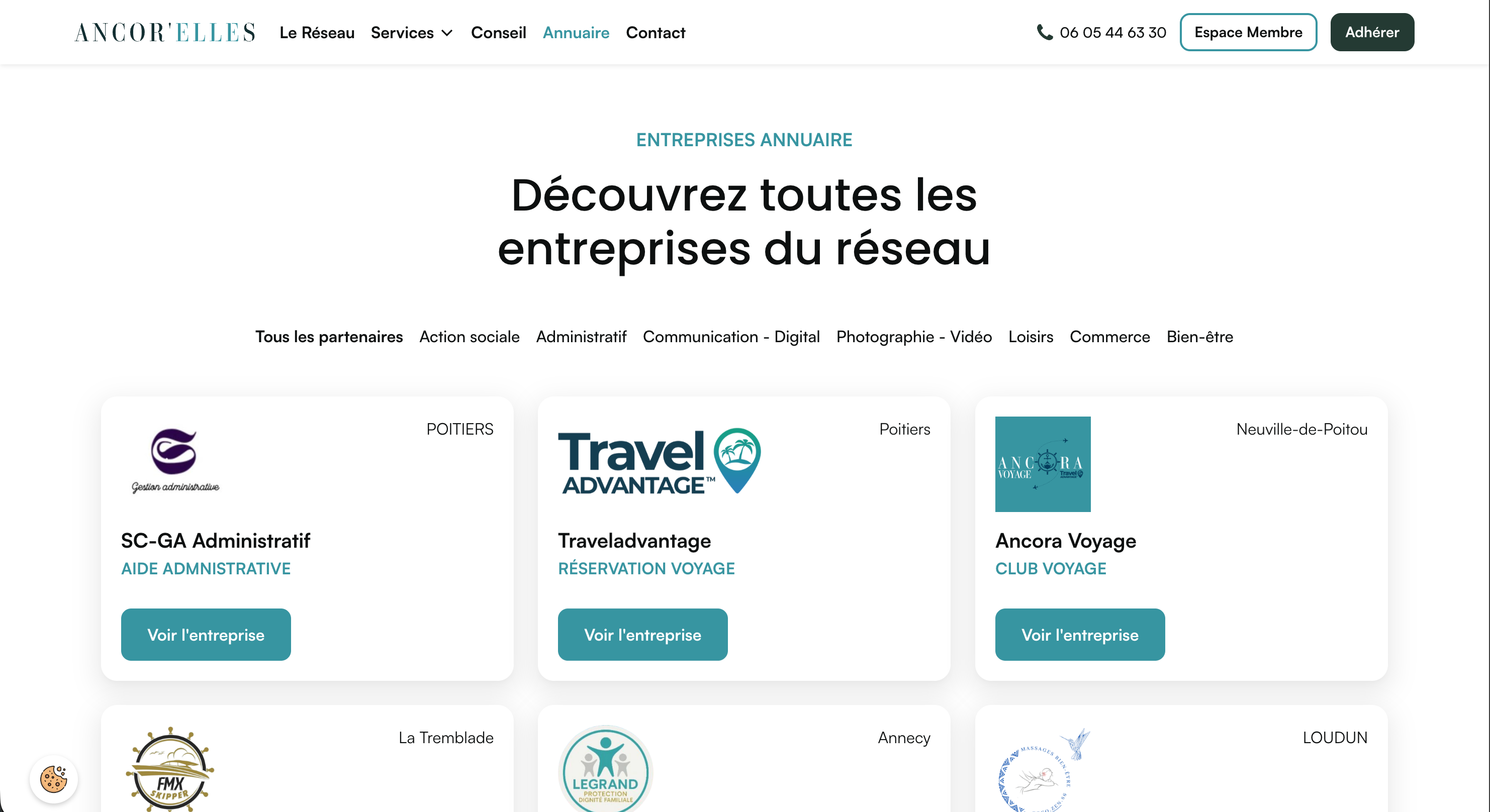 Annuaire Ancor’ElleS géré avec Webflow CMS