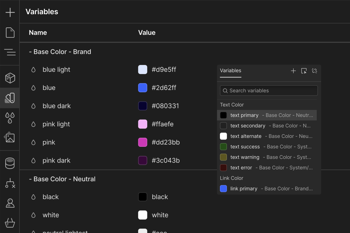 Variables de couleur Client-First dans Webflow pour organiser les couleurs du projet