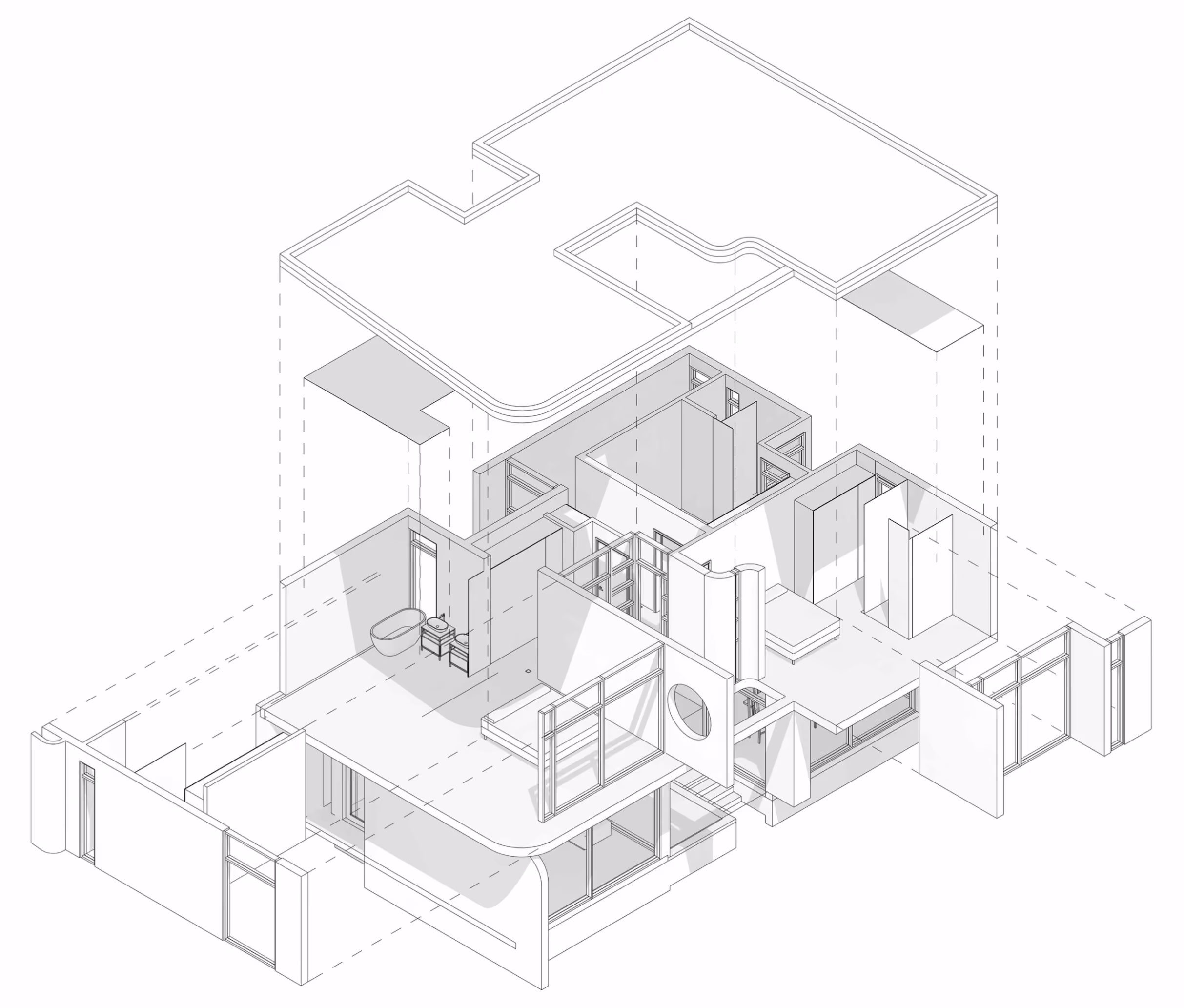 Exploded axonometric