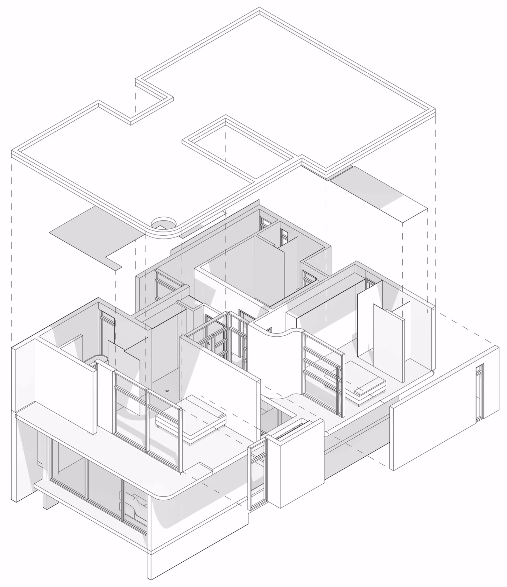 Exploded axonometric