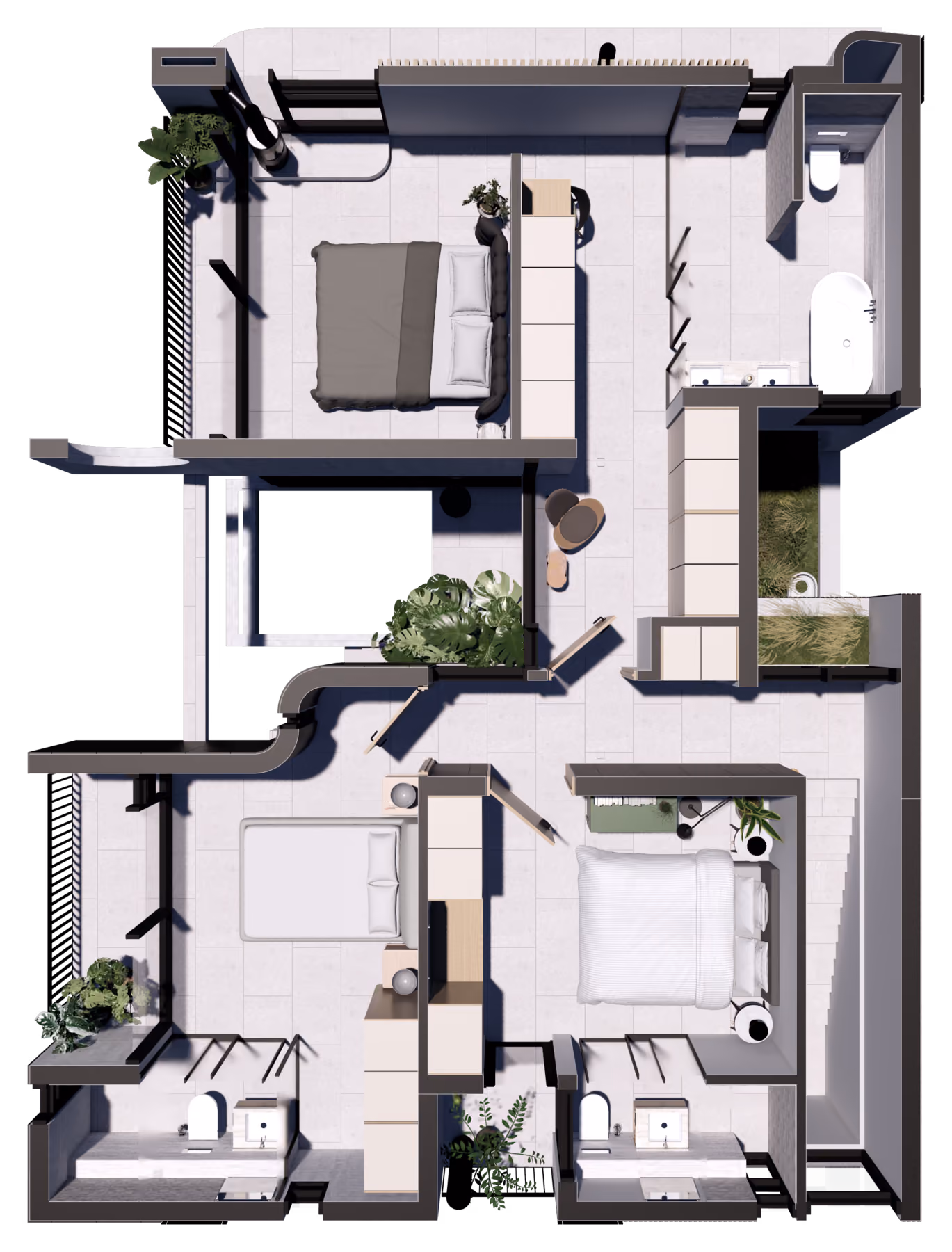 First floor, 3D plan