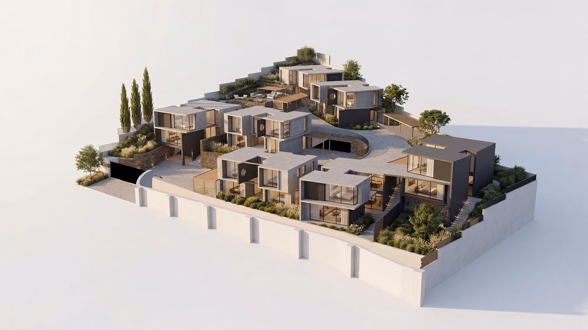 Aerial of the development