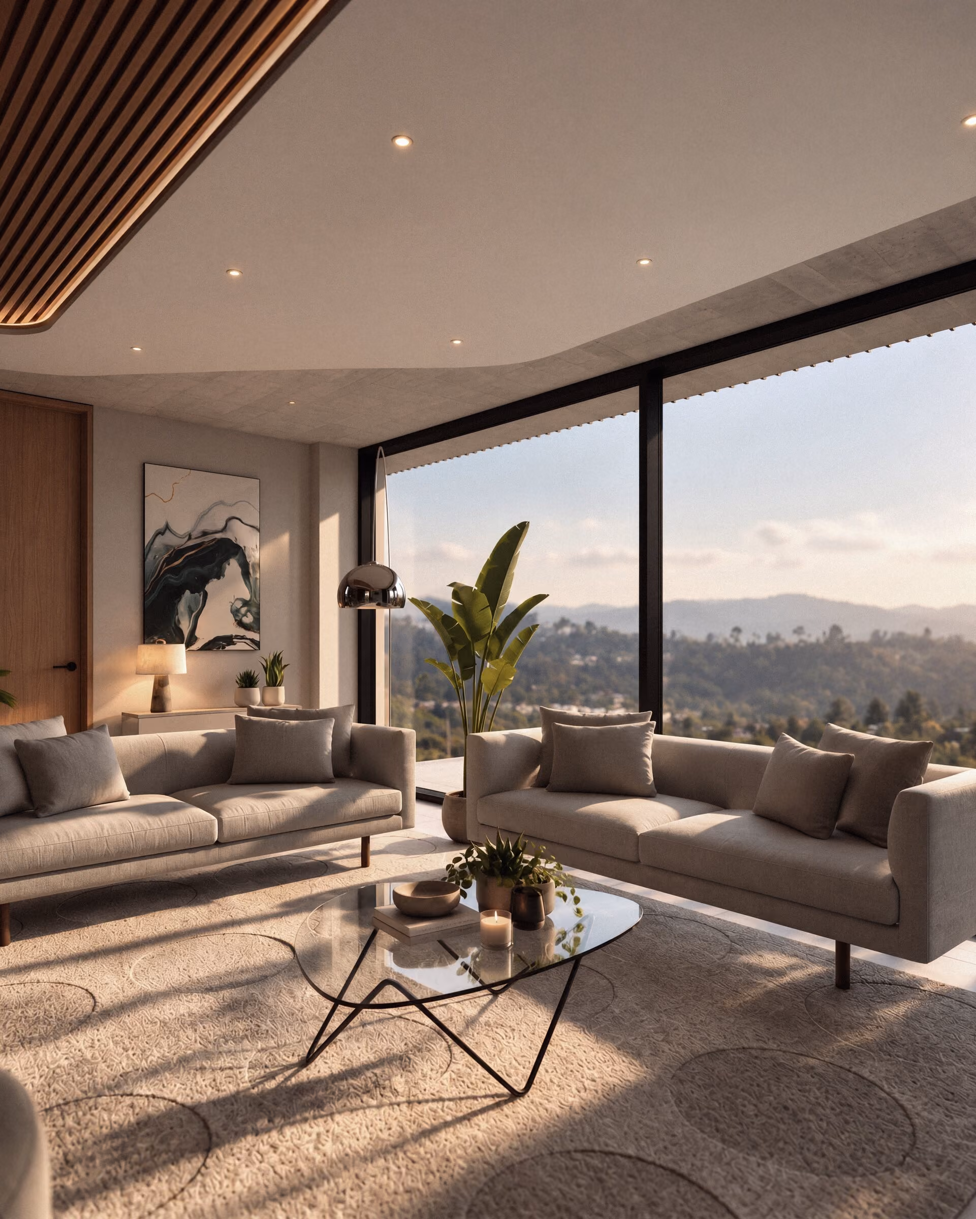Front living room with the view