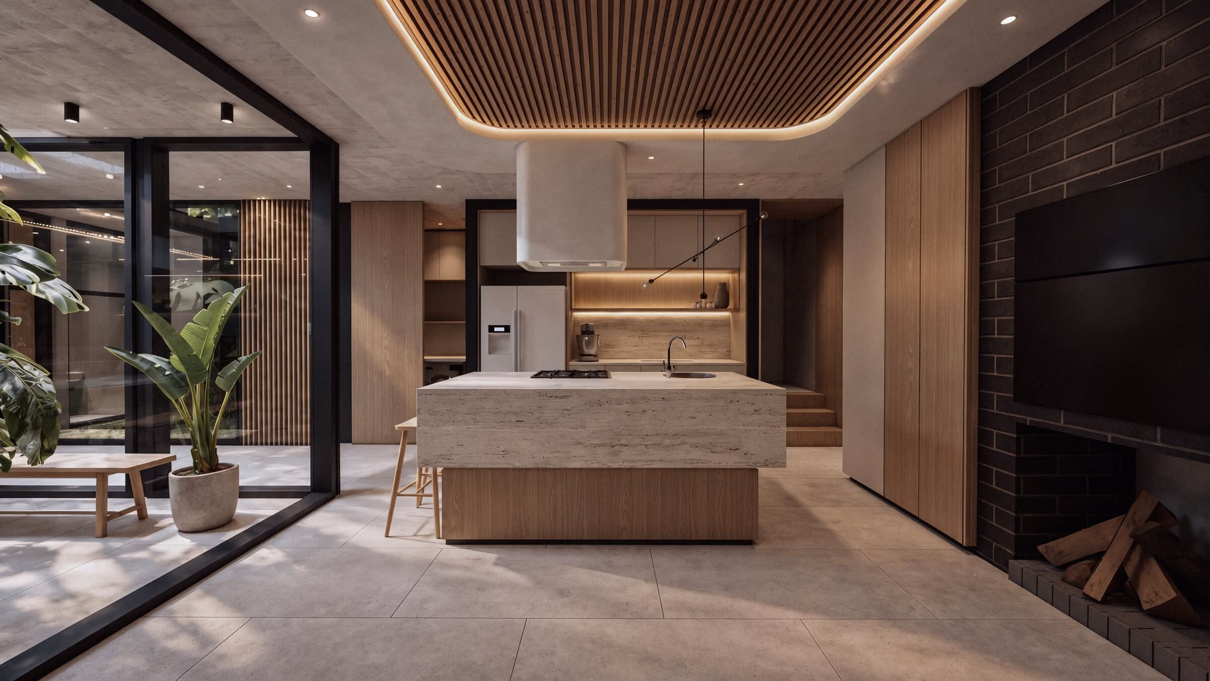 Stone island kitchen