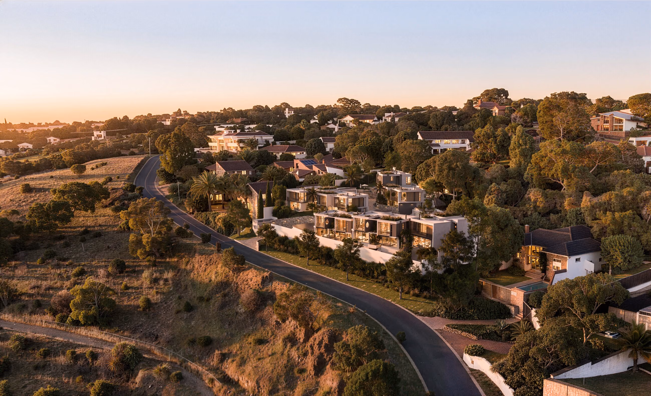 Over the ridge, into the homes