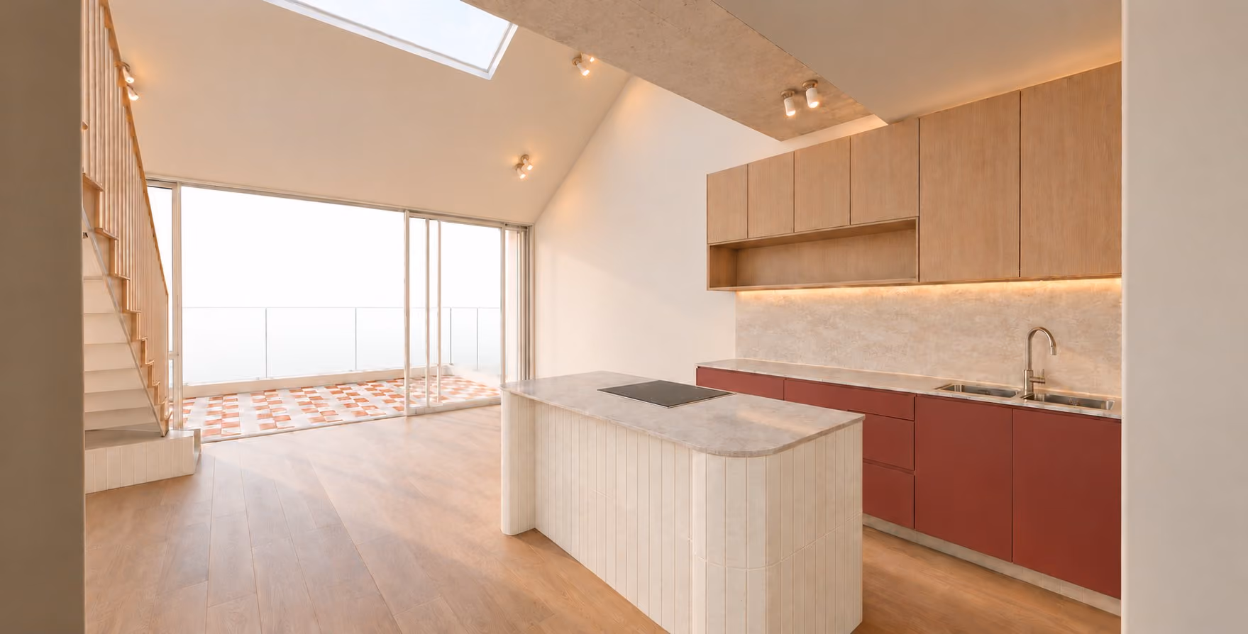 Base loft kitchen and living