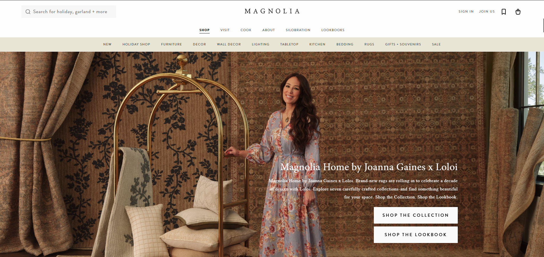 Magnolia storefront: Magnolia Home by Joanna Gaines x Loloi rug collection