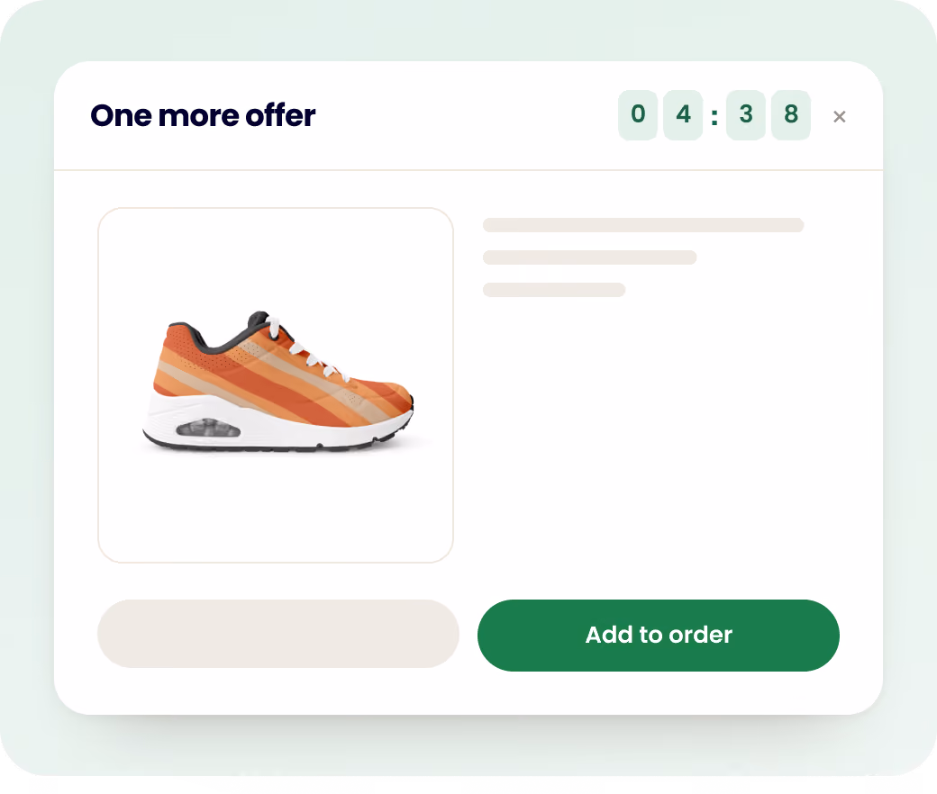 Post-purchase funnel example