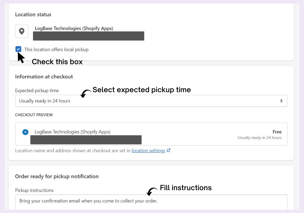 Setting Up Local Pickup in Shopify Store