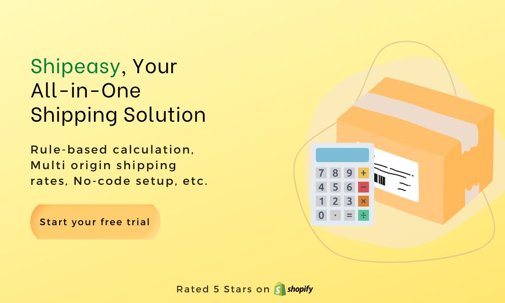 Shipeasy, Shopify shipping rates app