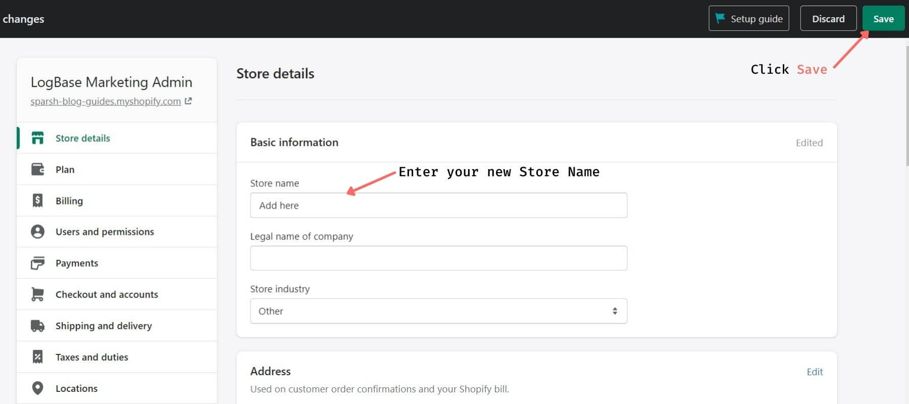 How to Change Shopify Store Name 