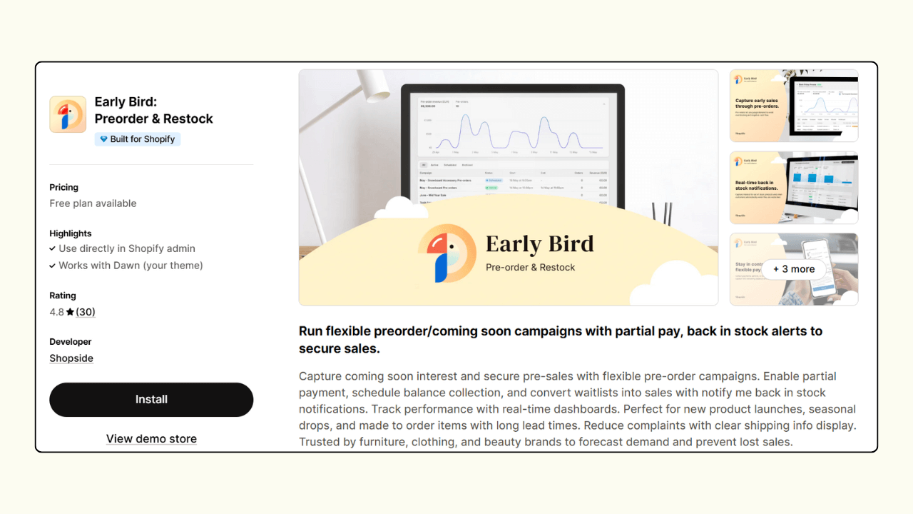 Early Bird - Best preorder app for Shopify