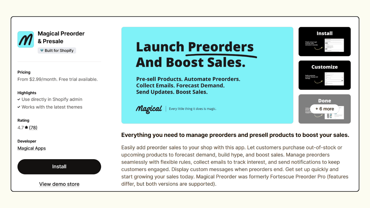 Magical - Best preorder app for Shopify