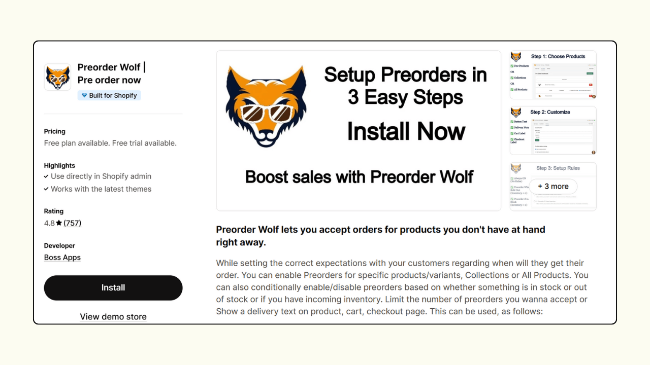 Preorder Wolf