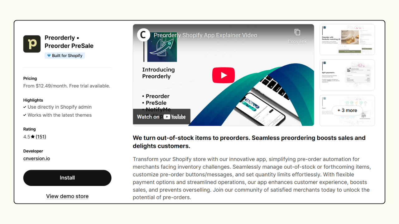 Preorderly - best Shopify preorder app
