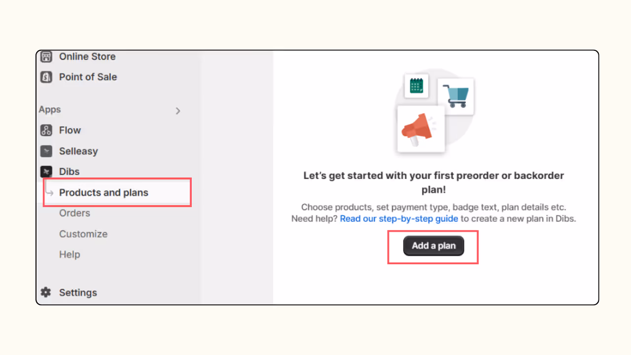 Click on Add a plan