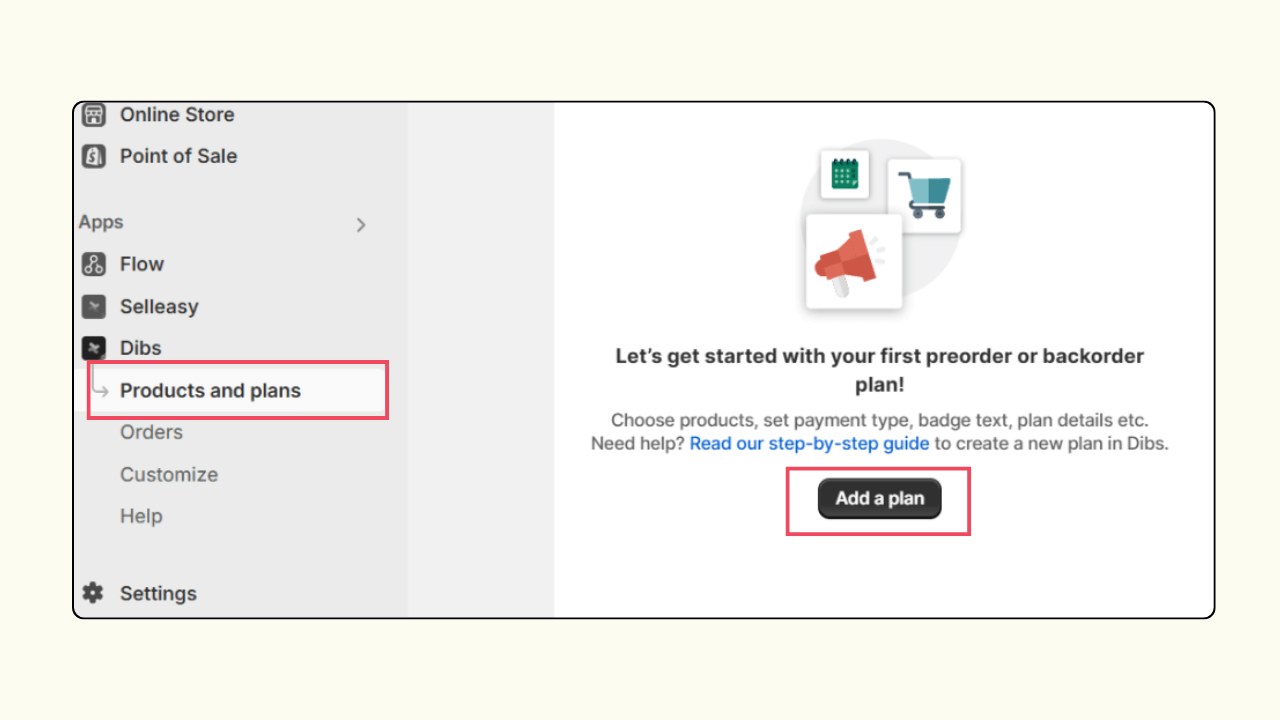 Click on Add a plan