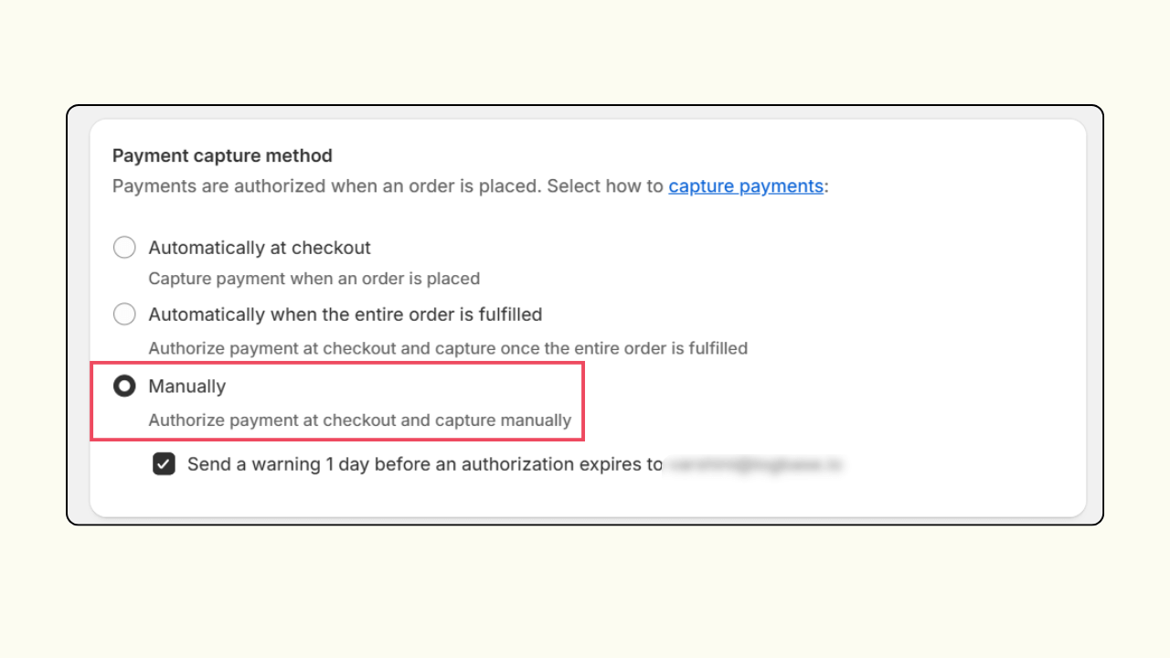 Select Manually