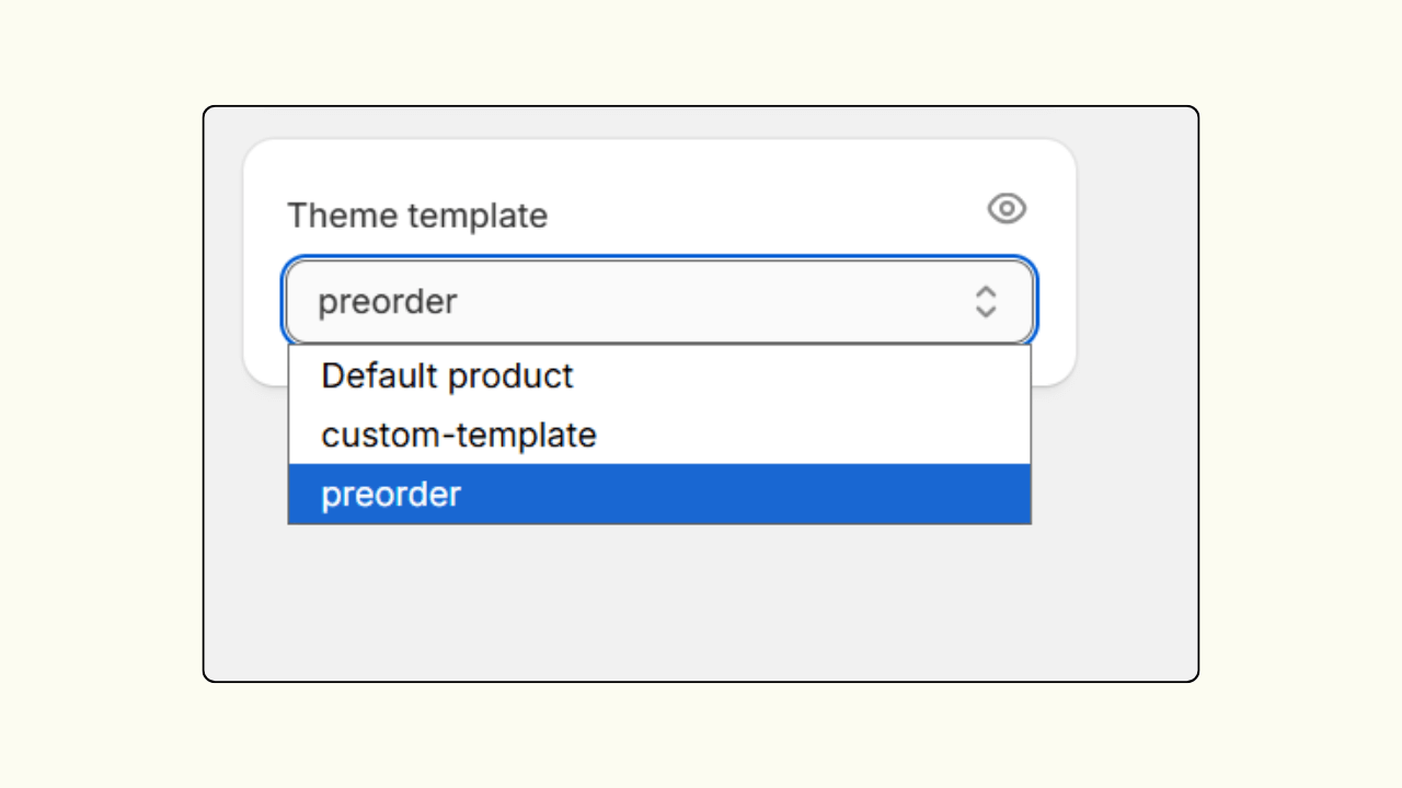 Choose the theme template