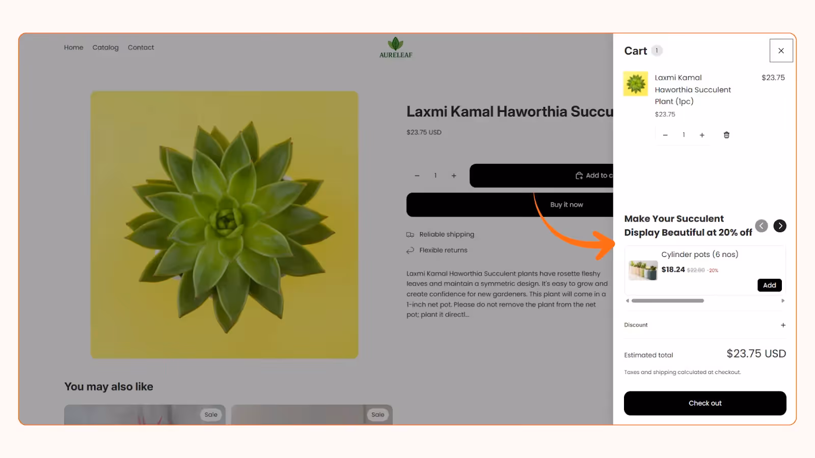 Shopify in-cart upsell in cart drawer