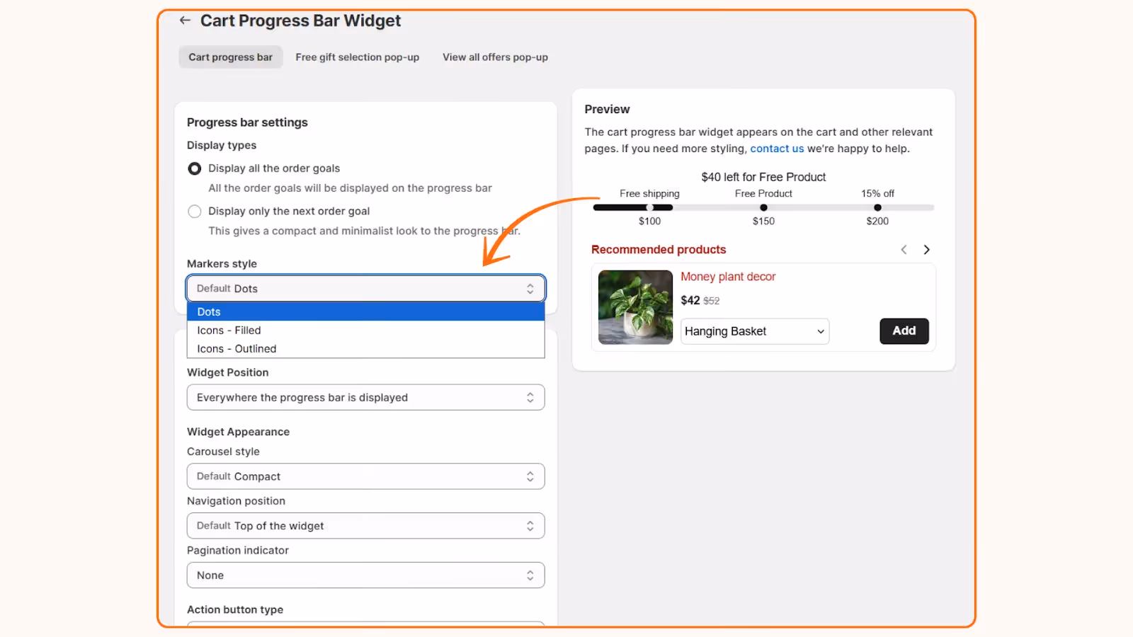 Customize the look and feel of the cart progress bar