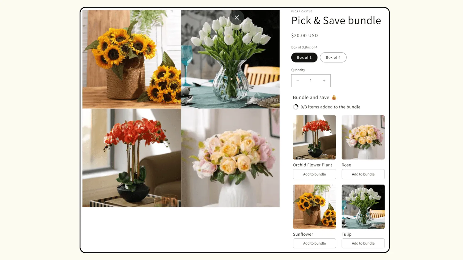Shopify Mix and match bundle - Fixed pricing 