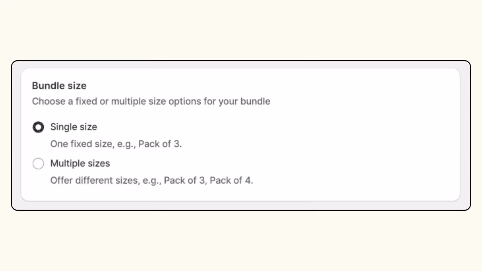 About bundle size in Shopify Mix and  match bundle 