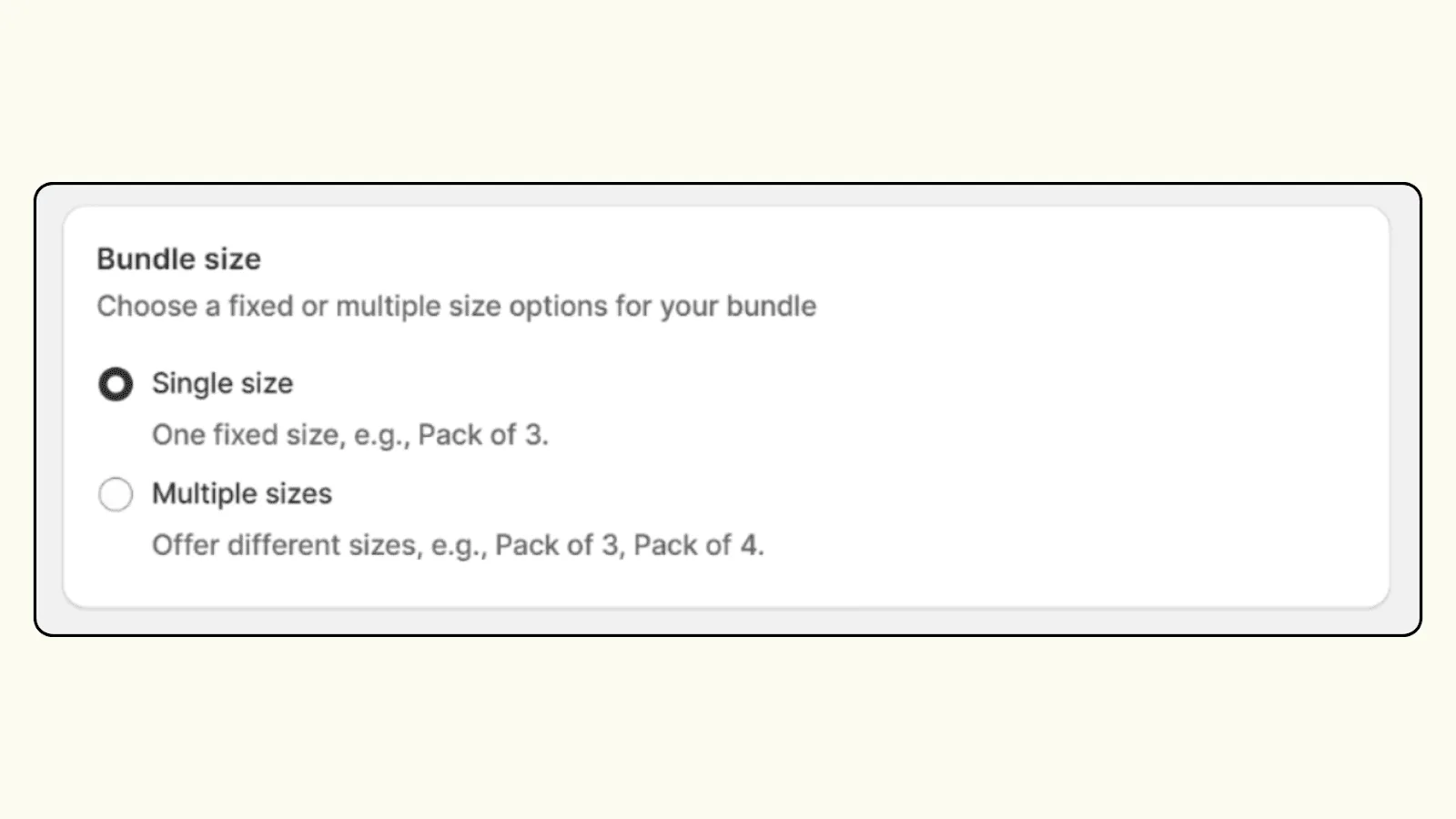 About bundle size in Shopify Mix and  match bundle 