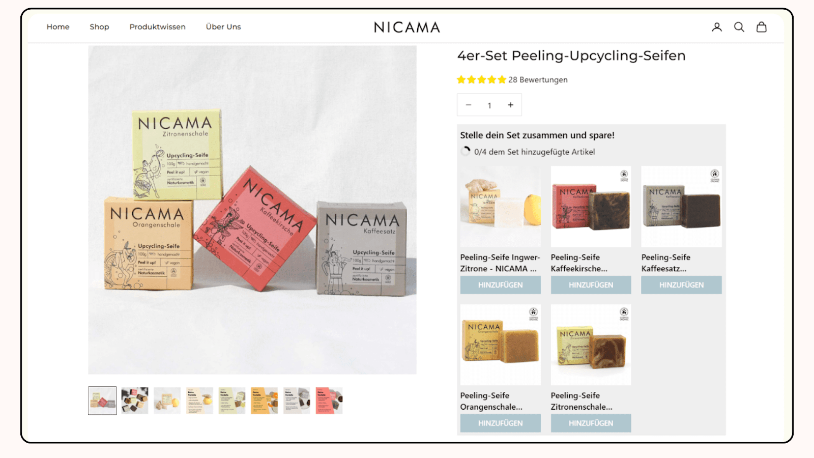 Real store example for Shopify Mix and match bundle - fixed pricing